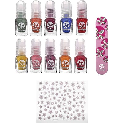 Suncoat Girl - Veilige kindernagellak op waterbasis - Set met stickertjes en vijl - Party Palette