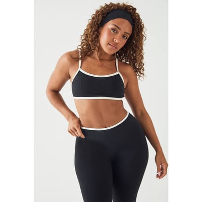 Dames Dsgn Studio Sculpt Contrast Mini Sport-bh | Zwart | Maat: XS