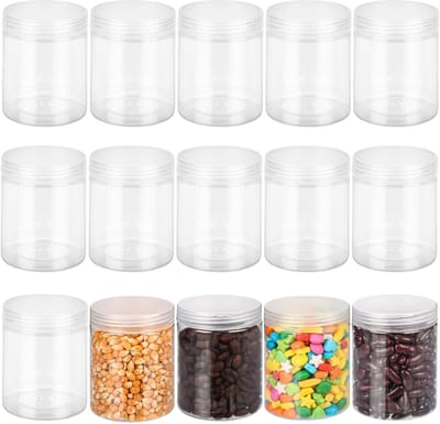 Allecto - Plastic Opbergpotten - 15 Stuks - Lekvrije Containers - 240ml - Duidelijk zicht op inhoud - Voor Keuken, Slijm en Reizen - BPA Vrij