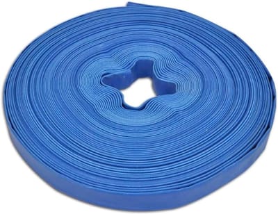 Platte slang - Waterslang - Water transporteren - Hoge druk geschikt - 100 meter 1 inch - Blauw