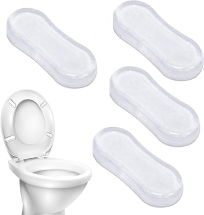 Toiletbril Bumpers - WC Stoel Bumper - Stabiliseren Zitting - Antislip Ontwerp - 4 Stuks - Transparant