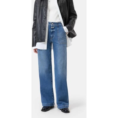 Closed Aria Mid Blue Größe: W24L30 | Ausgestellte Hosen Outlet | Damen | Blau