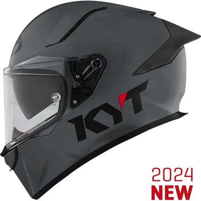 KYT R2R Plain Grijs Integraalhelm - Helm