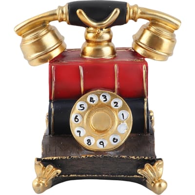 Decoratief Vintage Telefoonmodel Spaarpot Draaischijf Huis Telefoonmodel voor Barramen beige