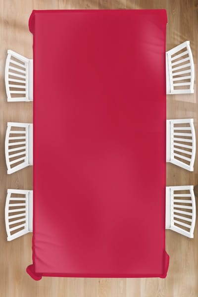 Tafelkleed - Tafellaken - 150x300 cm - Rood - Effen kleur - Binnen en Buiten