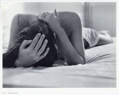 Mini zwart-wit poster - Bed - Alain Daussin - 24x30 cm