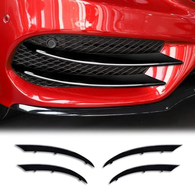 Front Bumper Radiator Grill Lip Splitter Spoiler voor Mercedes Benz C Class W205 2015-2018 - ABS Sportstijl Accessoires voor Auto, Aerodynamische Verbetering en Stijlvolle Buitenlook