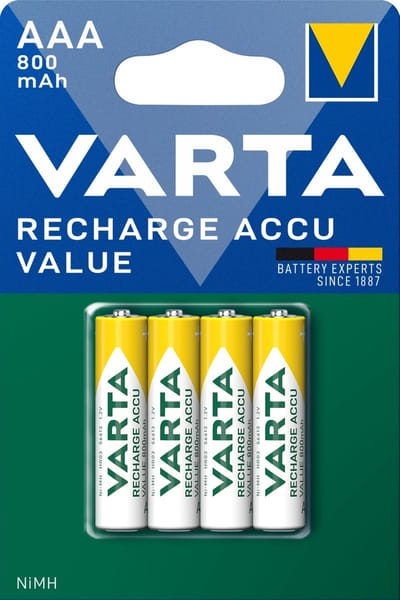 VARTA Rechargable Accu battery - 4 x AAA type - NiMH