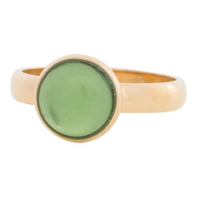 iXXXi Jewelry - Vulring - 1 Green stone - Goudkleurig - 4mm - maat 20