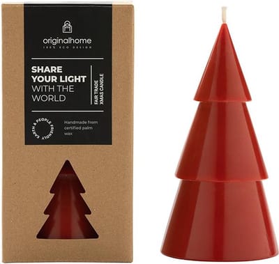 Original Home Xmas Tree Kaars Rood - L