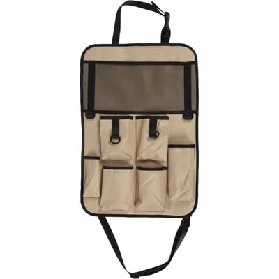 Achterbank Auto Organizer Auto Opbergmat Meerdere Vakken Grote Capaciteit Eenvoudig Ophangen Auto Accessoire voor Auto Vrachtwagen Reizen kaki