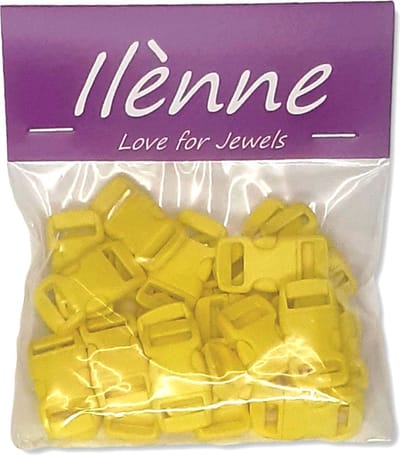 Ilènne - Paracord sluiting - Geel - plastic - 25 stuks - voor armband