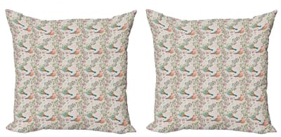 ABAKUHAUS Natur kussenhoesenset – 2x 45x45 cm – Dubbelzijdig bedrukt