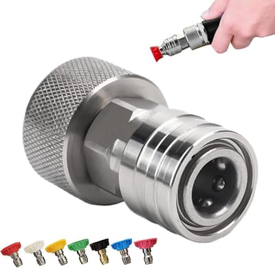 Hogedruksproeier - Reinigingslans - Buiten reinigen - 7-in-1 instelbaar - 48 x 3 cm - Zilver