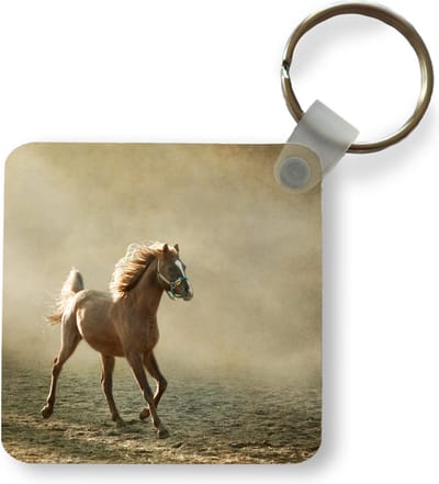 Sleutelhanger - Uitdeelcadeautjes - Paard - Zand - Mist - Plastic