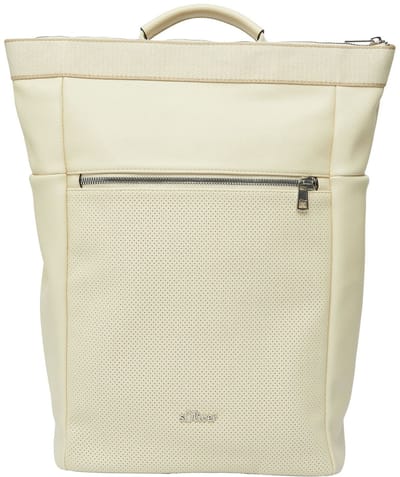 s.Oliver Laptop rugzak Rugzak met laptopvak Backpack Brown Beige