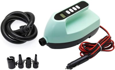 Elektrische Luchtpomp - Snelle Inflator - Opblaasbare Borden - Automatische Stop - 130W Vermogen - Blauw