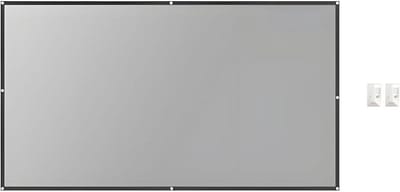 Projectiescherm Metaal - Zwart Rand - Thuisbioscoop Ervaring - Hoge Reflectie - 45-100 inch - Zwart