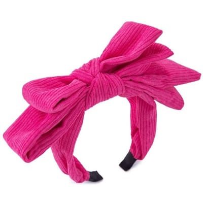 Zoete Corduroy Strik Hoofdband Brede Effen Kleur Strik Haar Hoepel Grote Haarband Gezicht Wassen Haarband Make-up