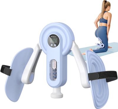 MERACH Bekkenbodemtrainer vrouw - dijbeentrainer, beentrainer - postnataal herstel - Compact - draagbaar - Voor mannen en vrouwen - blauw
