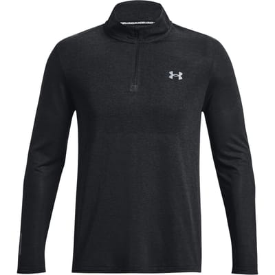 Under Armour Seamless Stride 1/4 Zip Longsleeve Heren-Zwart