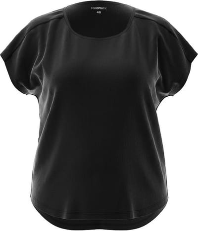 Redmax Sportshirt Dames Perfect RMXPAT - Sportkleding - Geschikt voor Fitness en Yoga - Dry Cool - Zwart - 44