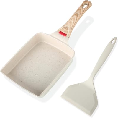 Ynkkvre - Tamagoyaki Pan - Rechthoekige Pan - Speciaal Ontworpen Voor Gelijkmatige Lagen En Esthetische Presentatie - 1 - Ideaal Voor Japanse Omeletten En Mini-Pannenkoeken Grijs