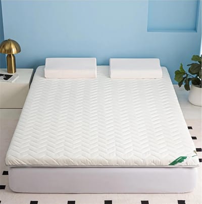 Opvouwbare Matras - Vloermatras Campingmatras - Extra Slaapplaats - Traagschuim Latex Vulling - 85 x 185 x 5 cm - Wit