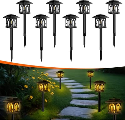 MKSS® Tuinverlichting op Zonne Energie - Solar Buitenlampen - Zwart