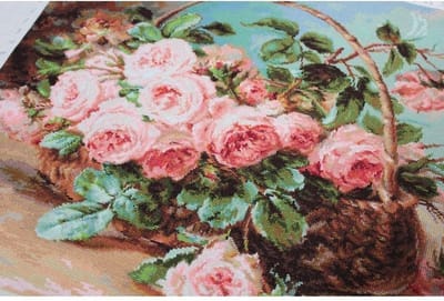 Basket of Roses - borduurpakket met telpatroon - Luca-S - b547