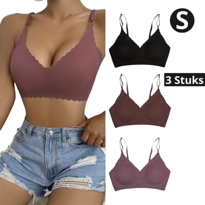 Livano BH Zonder Beugel - Zonder Bandjes - Push-up Bh's - Comfort Bh - Gemengd - S