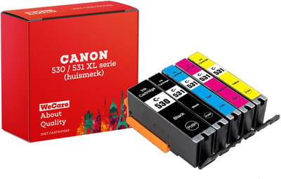 5-pack | Geschikt voor Canon 530 / 531 XL inktcartridges - PIXMA TS8750 - TS8751 - Inktpatronen geschikt voor PGI-530 & CLI-531 series