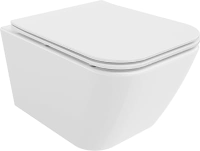 Mexen Madox wc-pot Rimless met langzaam sluitende slanke zitting, duroplast, glanzend wit - 30154000