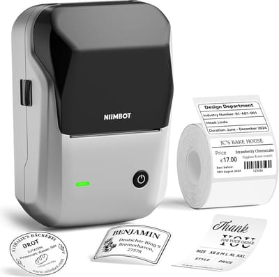 Draadloze Labelprinter met 30 Lettertypes en Iconen - Waterdichte Stickers voor Kantoor en Winkel