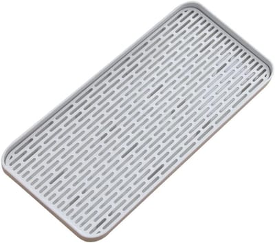 Dailygoods- Afdruiprek met lekbak - Afdruiprek inklapbaar - Afdruiprek voor gebruiksvoorwerpen - Afdruiprek voor fruitbekers - Dubbellaags ontwerp - 31 x 17,5 cm - Afdruipmat