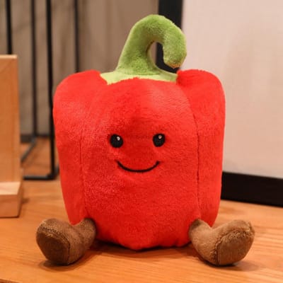 Schattig schattig peperpop pluche speelgoed groente fruit rood pittig pop kinderen begeleiden troostpop 15cm
