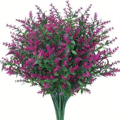 Lavande Artificielle Violet Vif Fleurs Artificielles pour Décor Intérieur Extérieur, Parfait pour le Jardin, le Porche, et les Accents de Maison, Parfait pour Thanksgiving