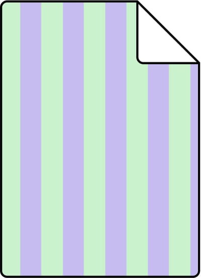 Proefstaal ESTAhome behang strepen paars en groen - 26.5 x 21 cm - 131568-S