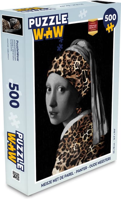 Puzzel Meisje met de parel - Panter - Oude meesters - Legpuzzel - Puzzel 500 stukjes