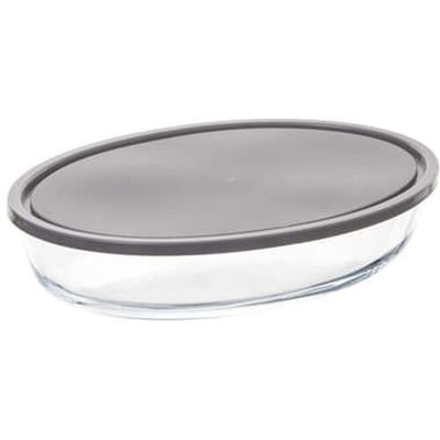 5Five Ovenschaal met deksel - borosilicaat glas - ovaal - 2.4 Liter - 32 x 21 x 6,7 cm