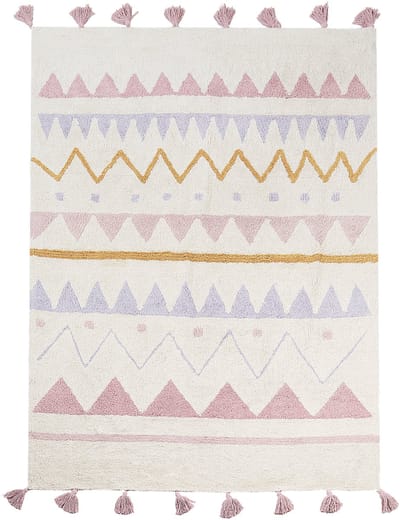 ZAYSAN - Kindervloerkleed - Lichtbeige - 140 x 200 cm - Katoen