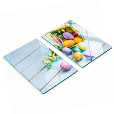 Multifunctionele decoratieve glazen borden voor paaseieren 2x40x52 cm