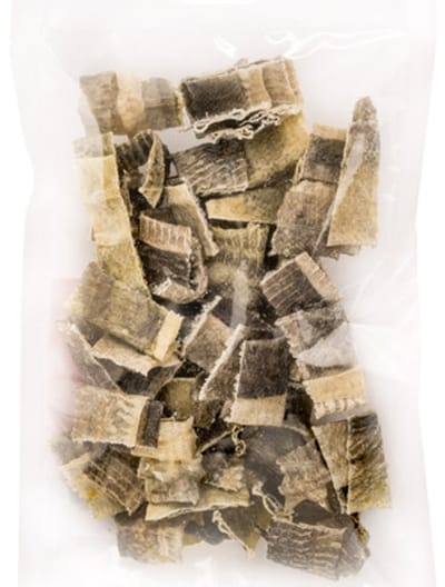 Landman Gedroogde Kabeljauwhuid in Stukjes (100gr) - Hypoallergene - Hondensnacks - Trainingssnacks