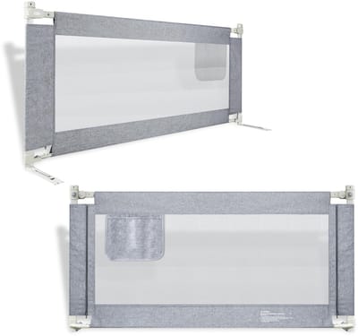 NAIZY Babybedhekje voor Kinderen Verticaal Optilbaar en met één Hand te Bedienen ter Bescherming Tegen Vallen voor Baby's en Kinderen, 150 cm