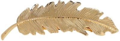 Haarsoires Haarspeld Patentspeld 9cm - Veervorm – Metaal – Goud - Haarspelden voor Dames - Haarklem - Haarclip - Haaraccessoires - Hair Clip - Decoratieve Haaraccessoire