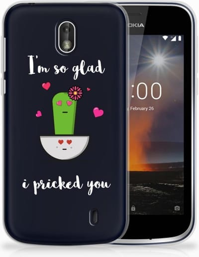 Nokia 1 Telefoonhoesje met Naam Cactus Glad