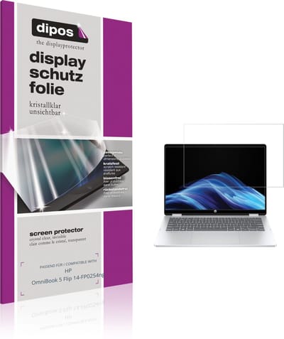 dipos – 2x Beschermfolie geschikt voor HP OmniBook 5 Flip 14-FP0254ng | Krasbestendige & heldere Screenprotector Ultra-Thin
