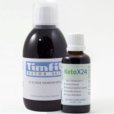 KetoX24 & TimFit Detox 24/7 Combi-Deal – 10 dagen Detoxen en 24 dagen afvallen voor blijvend resultaat