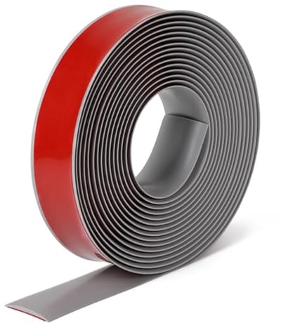 6 m zelfklevend overgangsprofiel - 4 cm breed - PVC deurlijst voor vloeren en deuren - Grijs