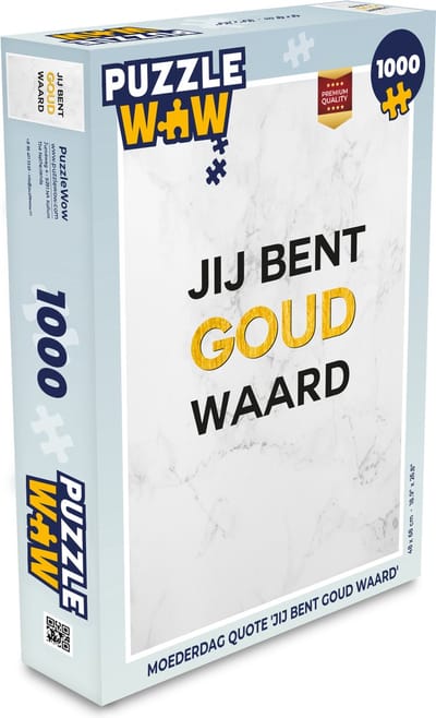 Puzzel Mama - Quotes - Jij bent goud waard - Spreuken - Legpuzzel - Puzzel 1000 stukjes volwassenen